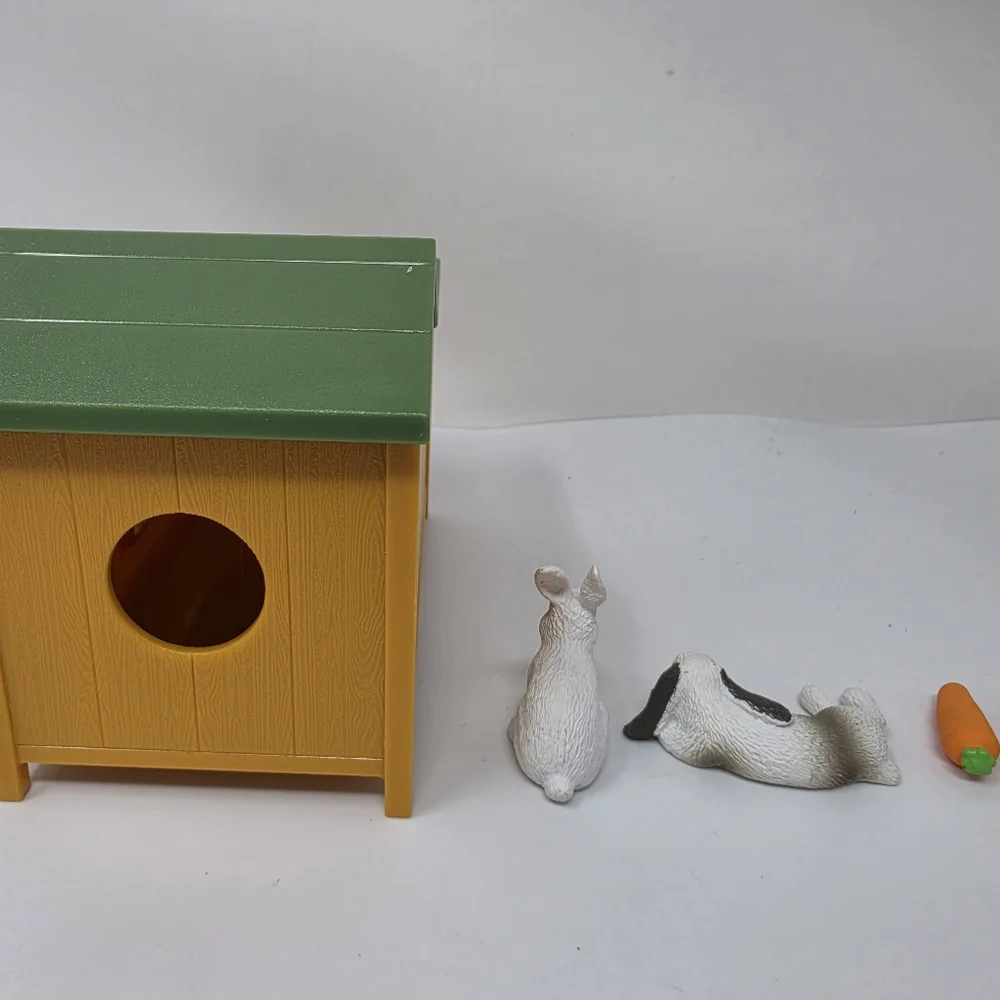 Terra by Battat Rabbit Hutch 2 Rabbits Includes 2 Carrots